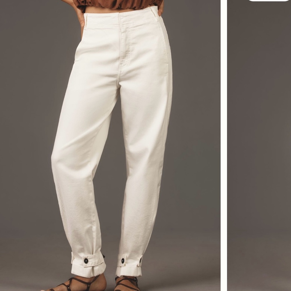 Maeve Tailored High-Rise Tapered Balloon Jeans -sz 32